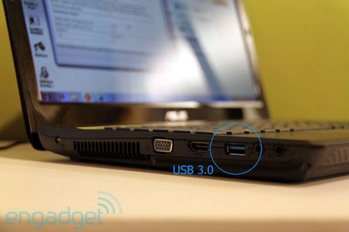 Asus N-Series notebook with USB 3.0
