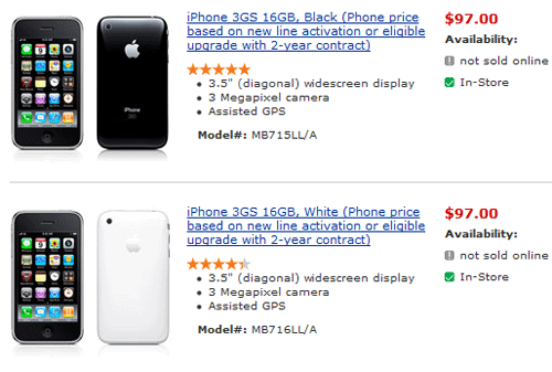 Walmart Is Selling 16gb Iphone 3gs Price For 97 Tech Ticker