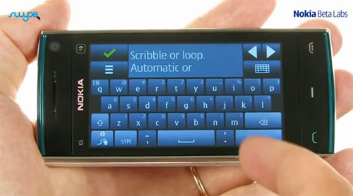 Swype for Nokia phones