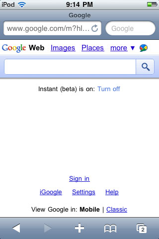 google-instant-ios