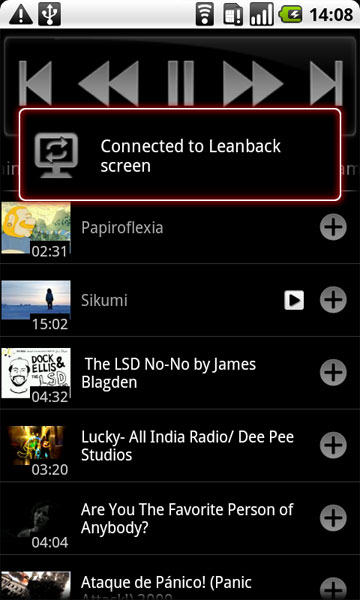 YouTube Remote app for Android