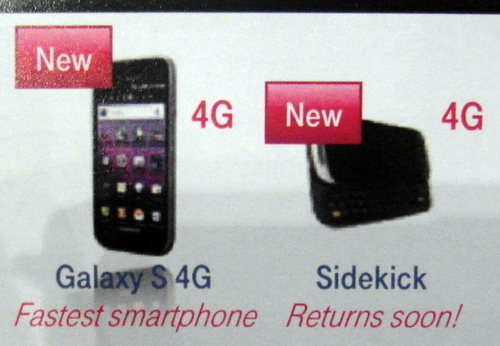 Galaxy S 4G and Sidekick