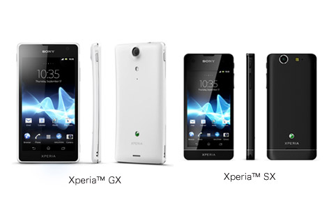 Sony Xperia SX and Xperia GX