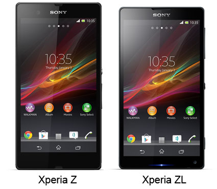 Sony Xperia Z and Xperia ZL