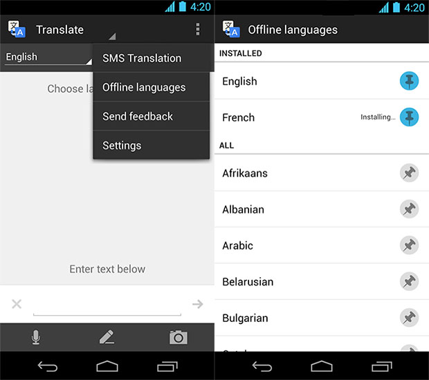 Google Translate for Android