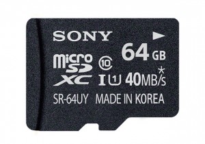 Sony 64GB microSD card