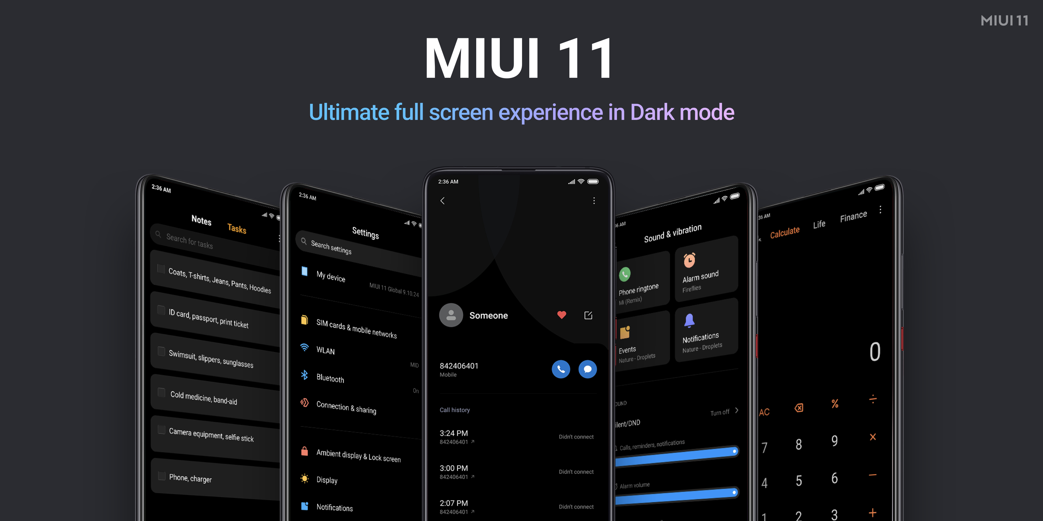 Miui 11 dark mode