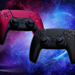 DualSense Controllers in Midnight Black and Cosmic Red