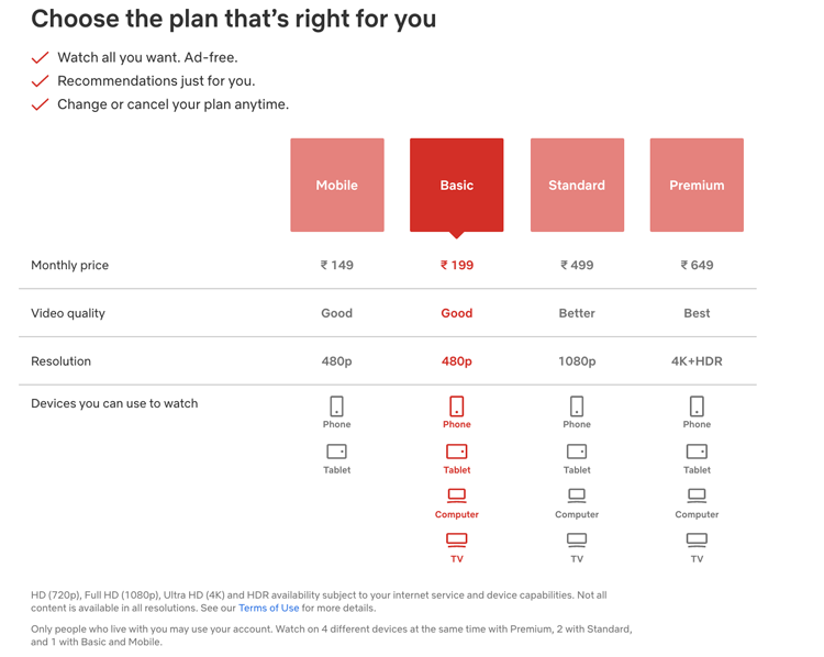 netflix price change