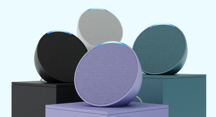 Amazon Echo Pop in all four colours